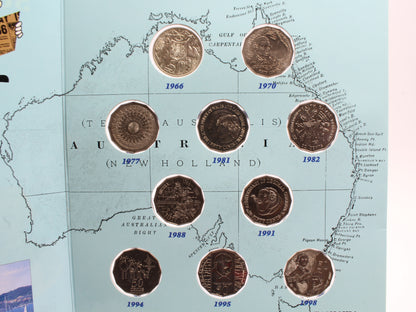 1966-2000 Australian Fifty Cents 50c Commemorative Coin Collection by Sherwood