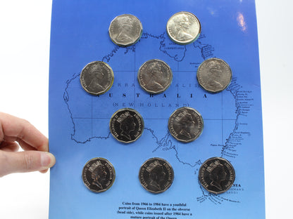 1966-2000 Australian Fifty Cents 50c Commemorative Coin Collection by Sherwood