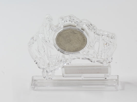 2013 Australia 50 Cents Lunar New Year Uncirculated Coin In Map Shape Holder