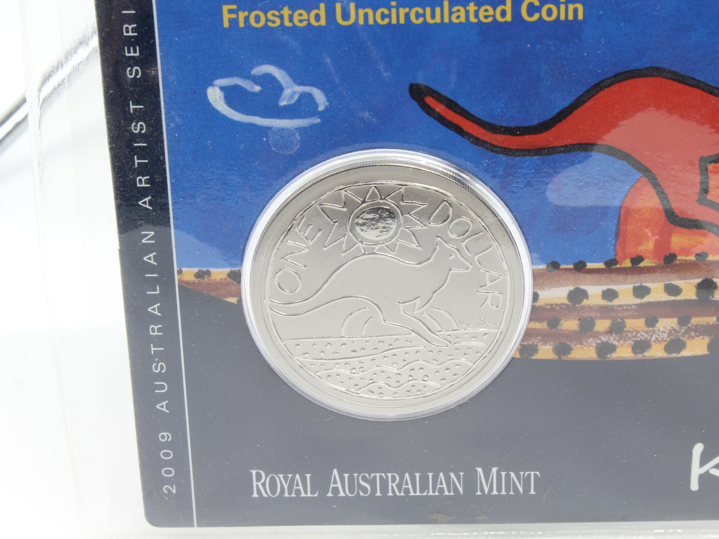 2009 Australian Artist Series $1 Kangaroo Frosted Uncirculated Coin