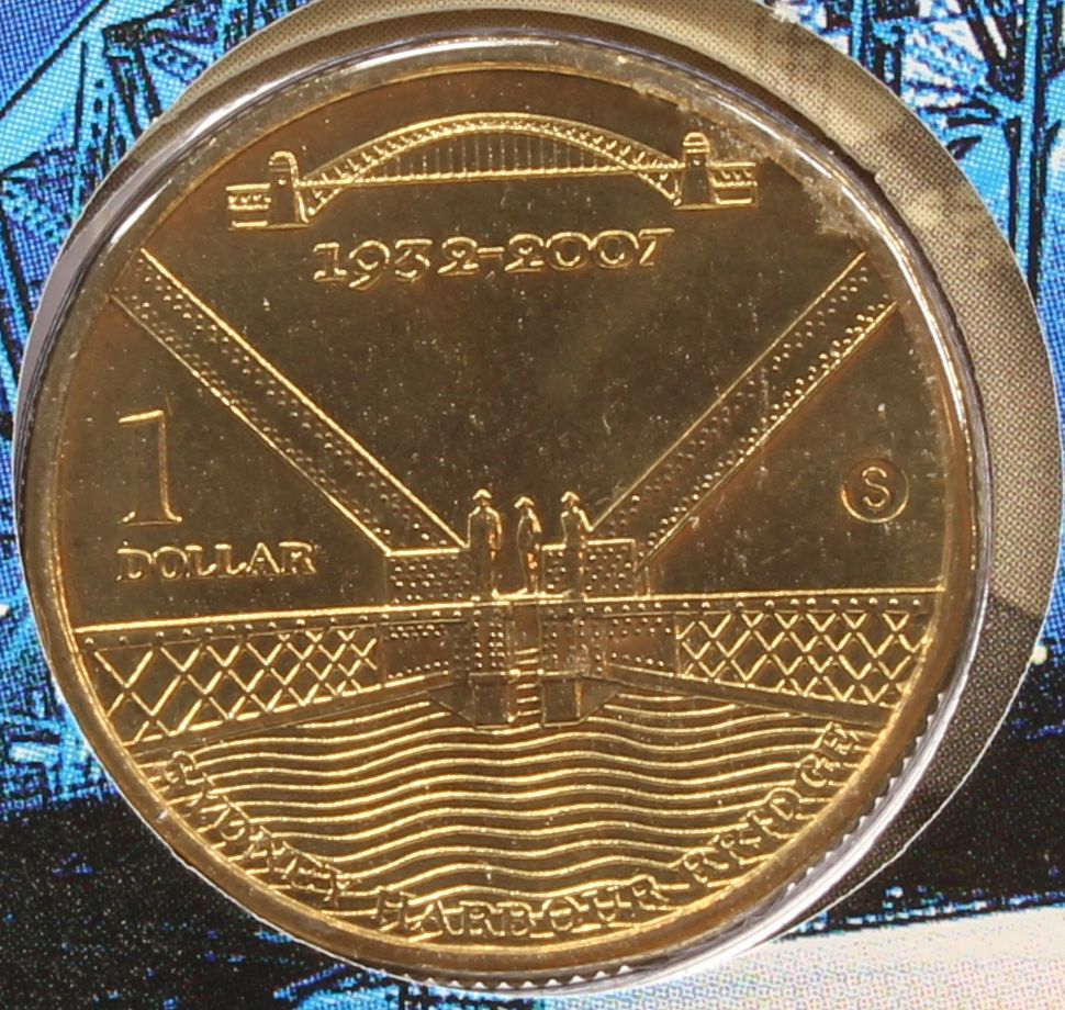 2007 Australia $1 Celebrating 75 Years of the Sydney Harbour Bridge Coin
