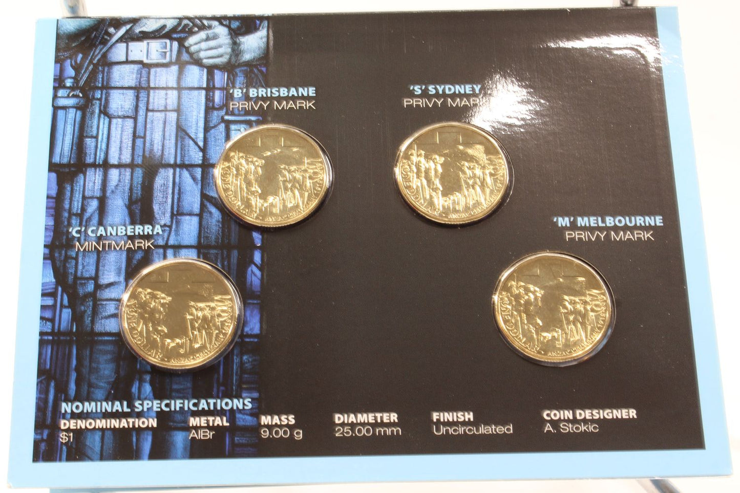 2015 Australia Centenary Anzac Four Coin Mintmark & Privy Mark Set
