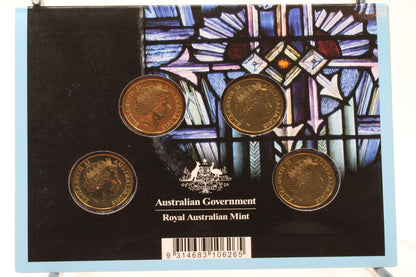 2015 Australia Centenary Anzac Four Coin Mintmark & Privy Mark Set