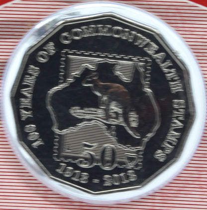2013 & 2017 Australia 50 Cents Uncirculated Coin On Card X3