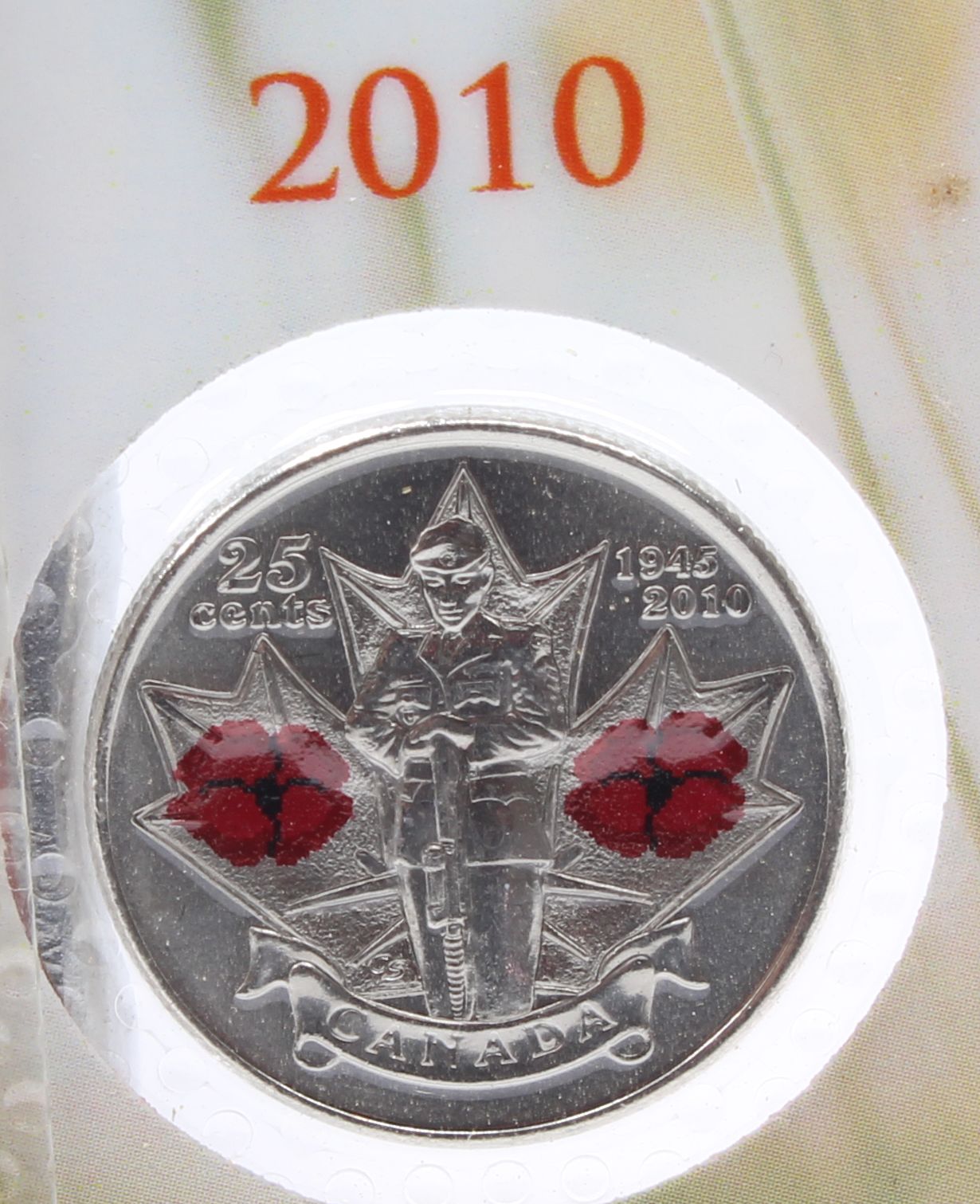 2004 2008 2010 Canada 25 Cents Red Poppy Coin