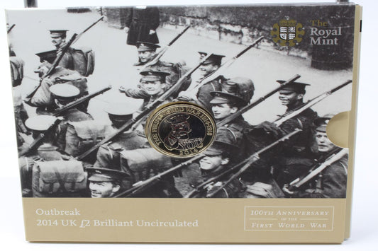 2014 United Kingdom 2 Pounds 100th Anniversary of the First World War UNC Coin