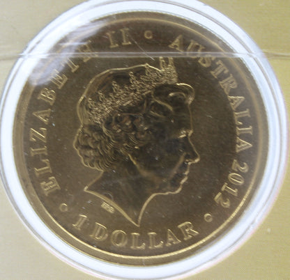 2011 & 2012 Australia Merry Christmas $1 Uncirculated Coloured Coin On Card