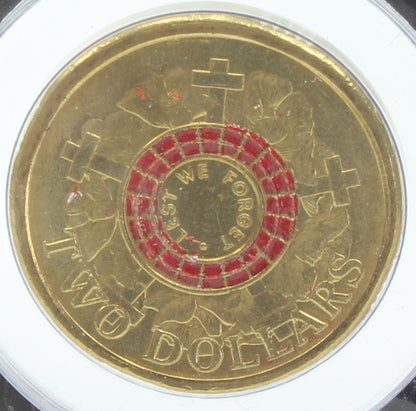 2015 Australia $2 Lest We Forget Coin On Card