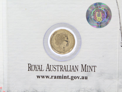 2012 Australia $2 Remembrance Day 'C' Mintmark Red Poppy Coloured Coin On Card