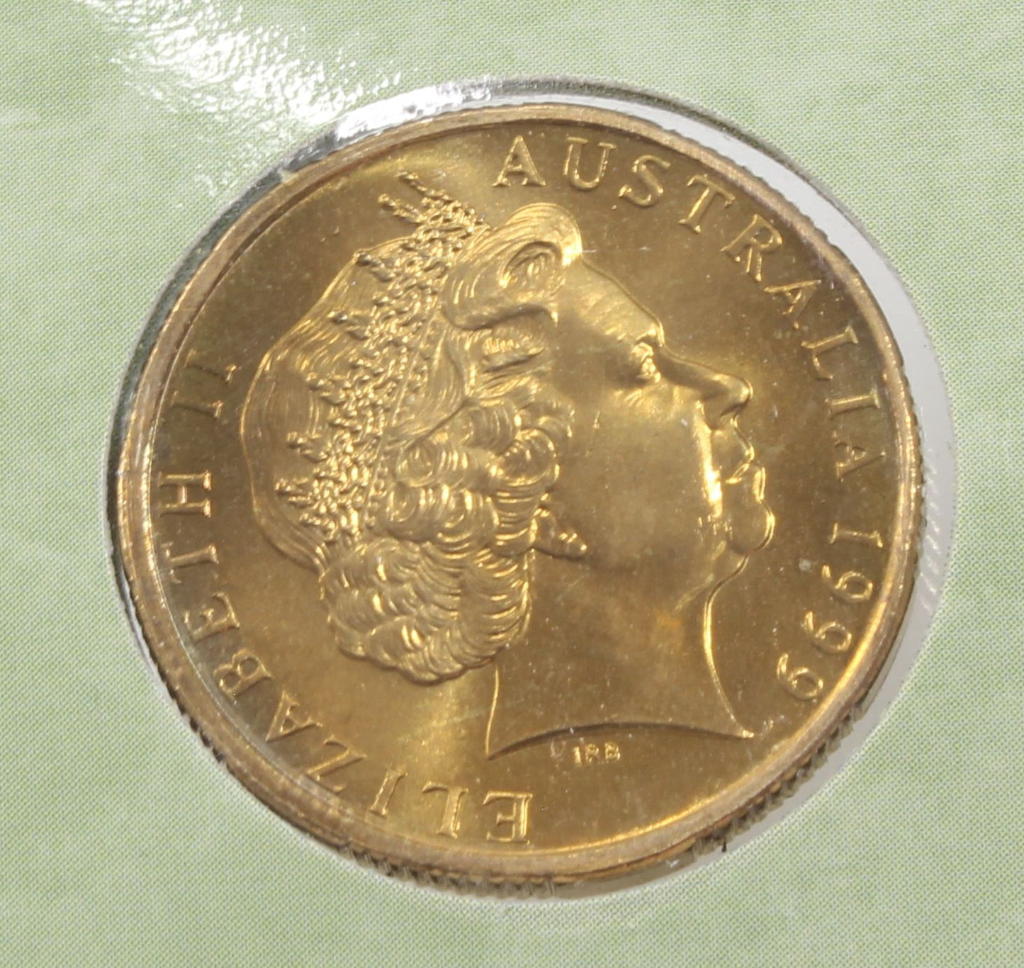 1999 Australia $1 The Last ANZAC S & M Mint Mark Uncirculated Coin On Card