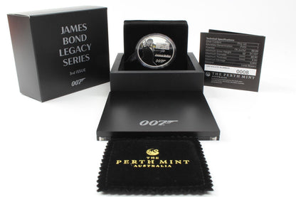 2023 Tuvalu $1 James Bond 3rd Issue 1Oz Silver Proof Coloured Coin CERT# 0008