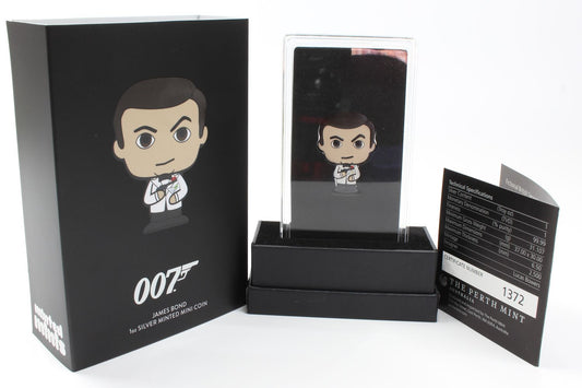 2023 Tuvalu $1 James Bond 1Oz Silver Minted Mini Coin