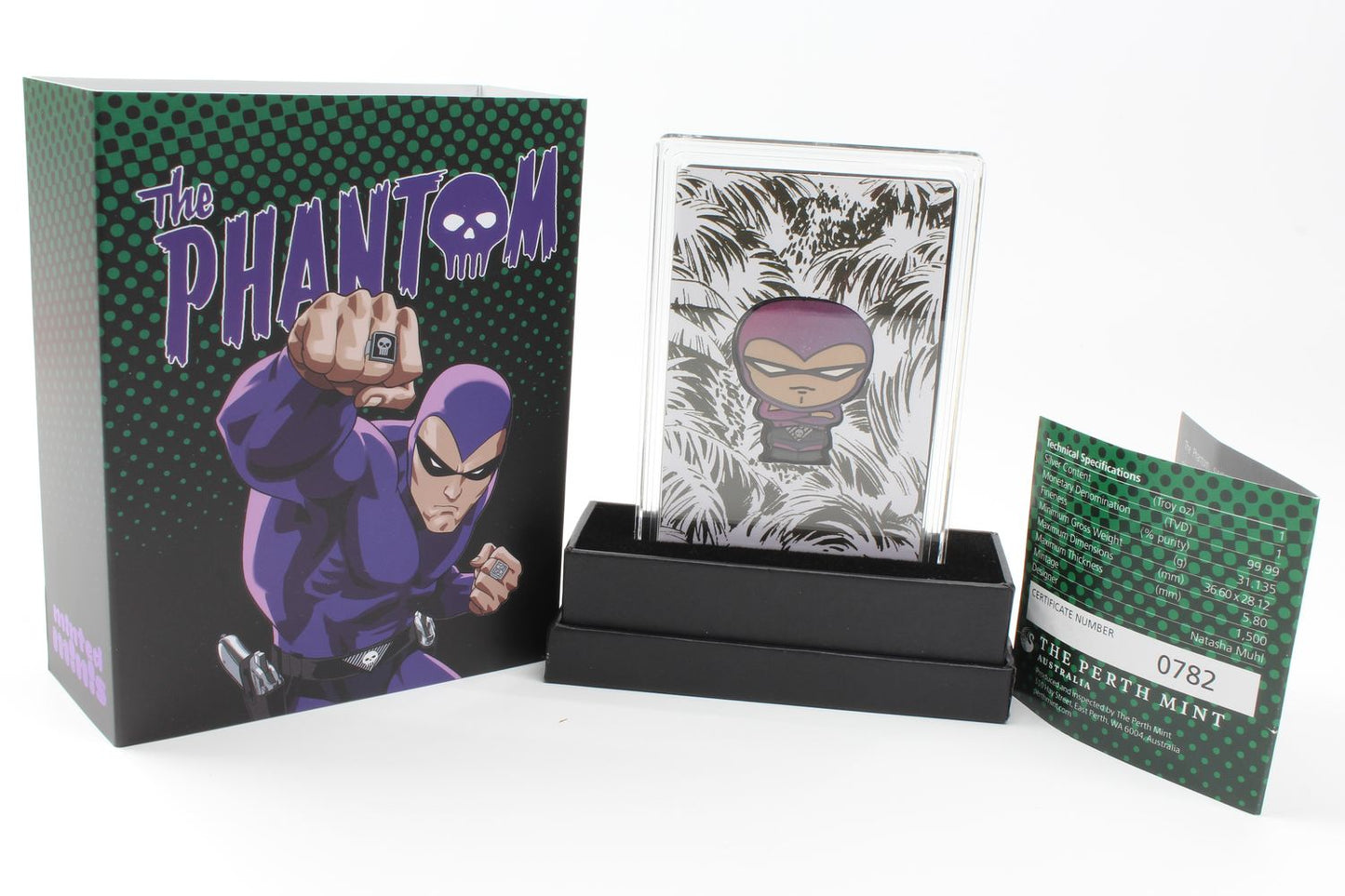 2023 Tuvalu $1 The Phantom 1Oz Silver Minted Mini Coin