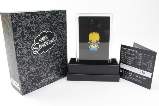2022 Tuvalu $1 Homer Simpson 1Oz Silver Minted Mini Coin