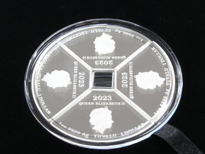 2023 Tuvalu $1 Year of the Rabbit Quadrant 1oz Silver Four Coin Set
