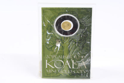 2015 Australia $2 Koala Mini 0.5 Gram Gold Coin On Card