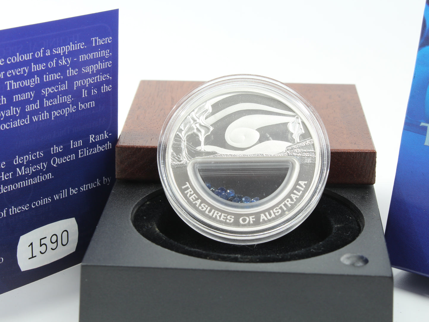 2007 Australia $1 Treasures of Australia Sapphires 1oz Silver Proof Locket Coin