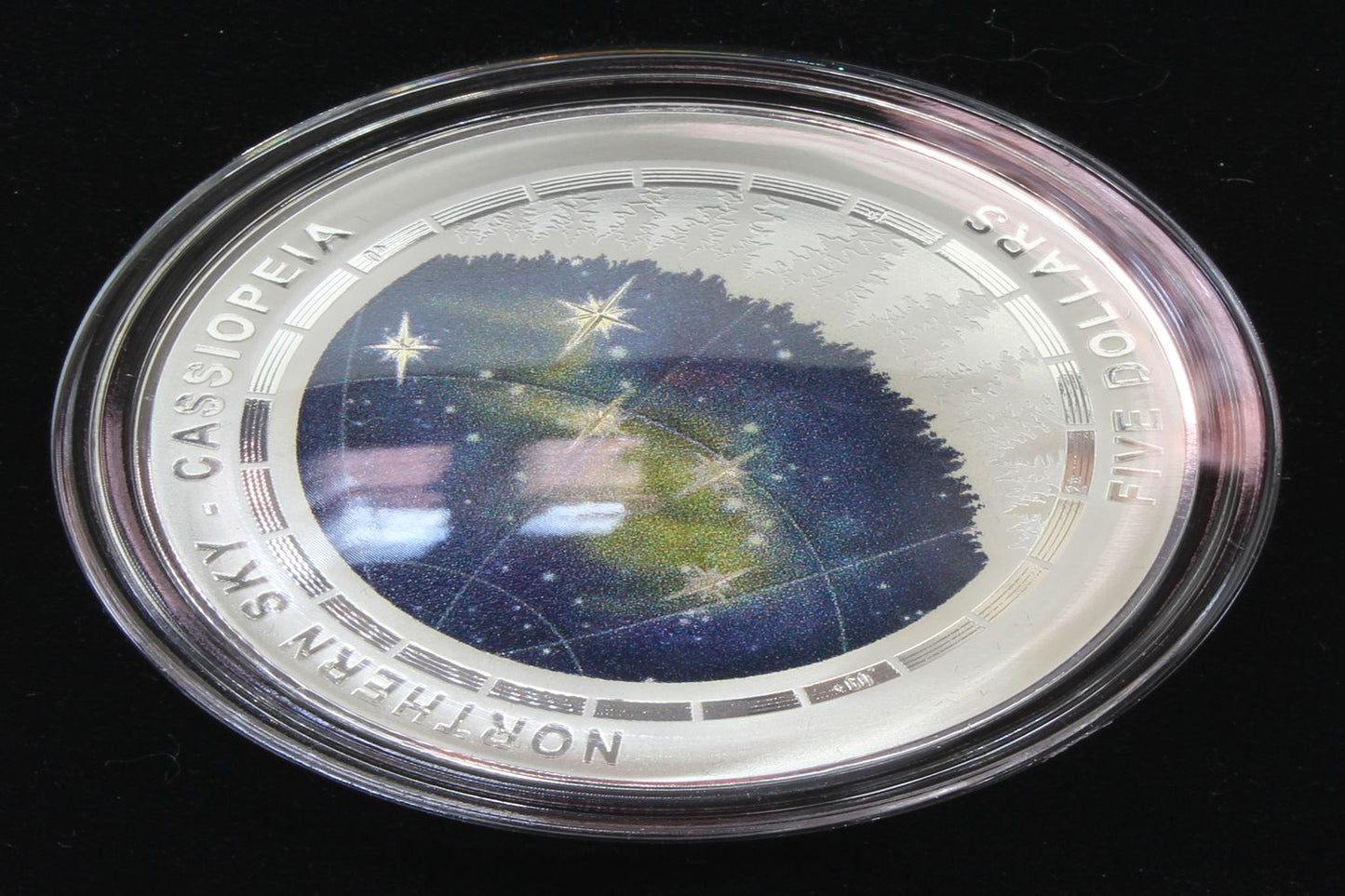 Australia 2016 Northern Sky CASSIOPEIA $5 Coloured 1 Oz Silver Proof Domed Coin