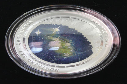 Australia 2016 Northern Sky CASSIOPEIA $5 Coloured 1 Oz Silver Proof Domed Coin