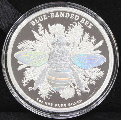 2025 Niue $2 Australian Native Bees 1Oz Silver Proof Hologram Coin