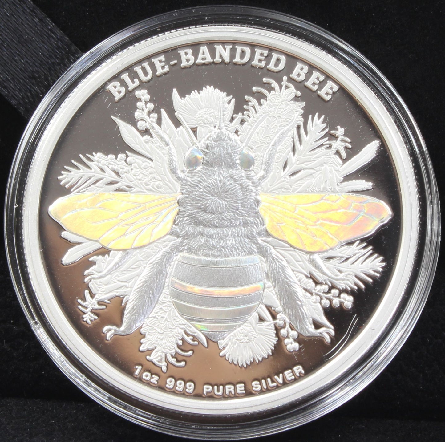 2025 Niue $2 Australian Native Bees 1Oz Silver Proof Hologram Coin