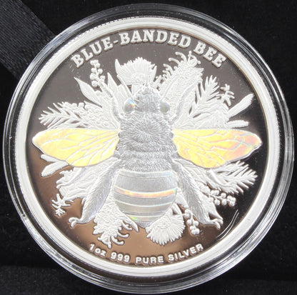 2025 Niue $2 Australian Native Bees 1Oz Silver Proof Hologram Coin