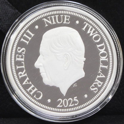 2025 Niue $2 Australian Native Bees 1Oz Silver Proof Hologram Coin