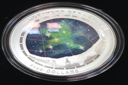 Australia 2016 Northern Sky Cygnus $5 Coloured 1 Oz Silver Proof Domed Coin