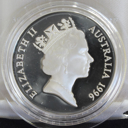 1996 Australia $1 Anniversary of Decimal Currency 1 Oz Silver Proof Coin