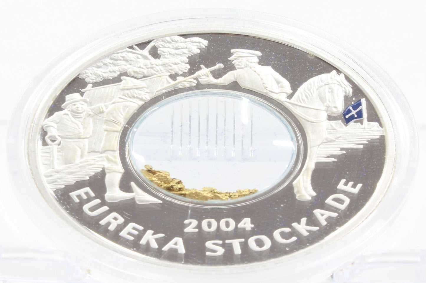 2004 Australia Eureka Stockade Anniversary Silver Locket Coin