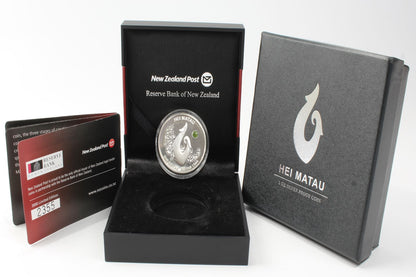 2012 New Zealand $1 HEI MATAU 1Oz Silver Proof Coin