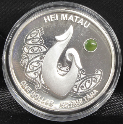2012 New Zealand $1 HEI MATAU 1Oz Silver Proof Coin