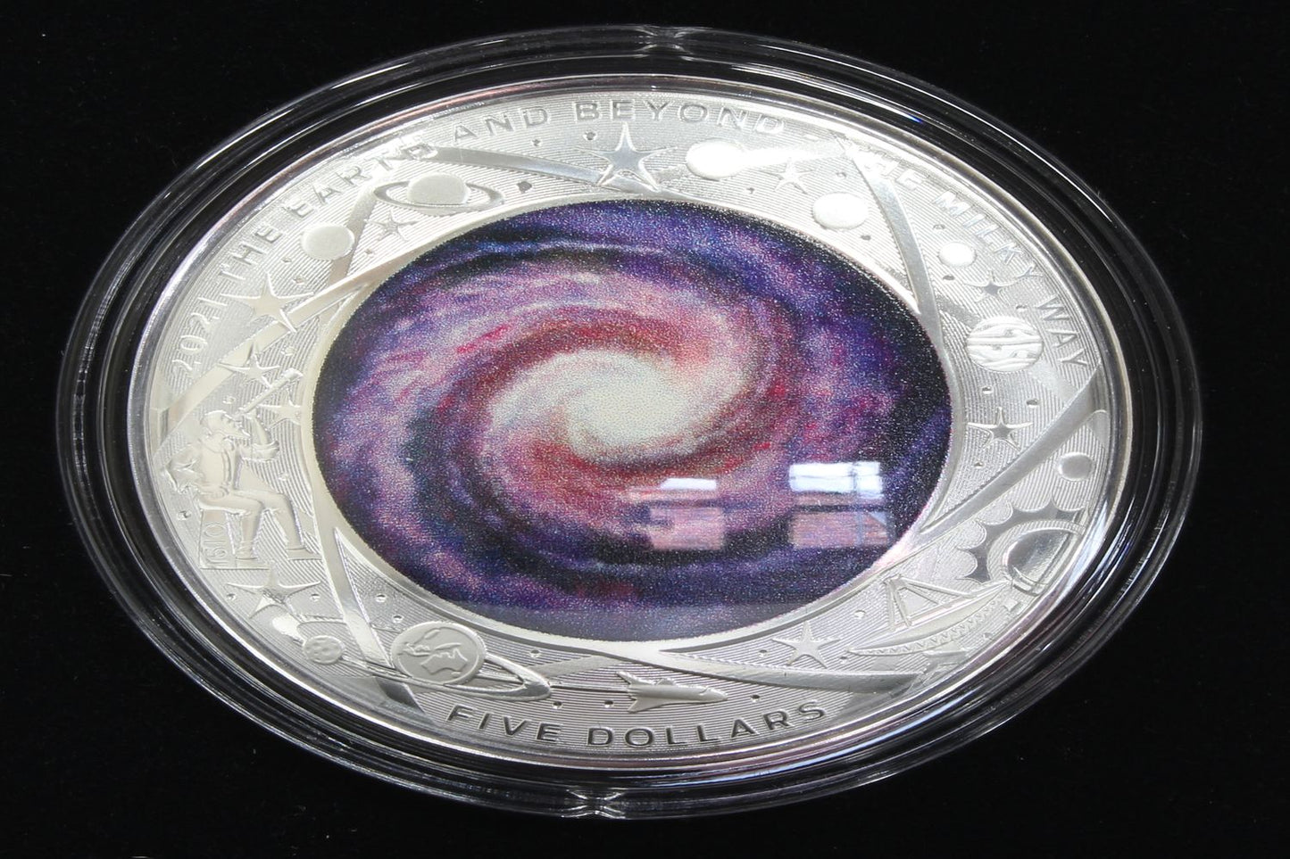 2021 Australia MILKY WAY $5 Coloured Silver Proof Domed Coin