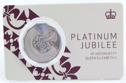 2020 Australia 50Cent Platinum Jubilee of Queen Elizabeth II UNC Coin On Card