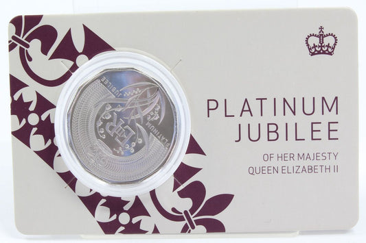 2020 Australia 50Cent Platinum Jubilee of Queen Elizabeth II UNC Coin On Card