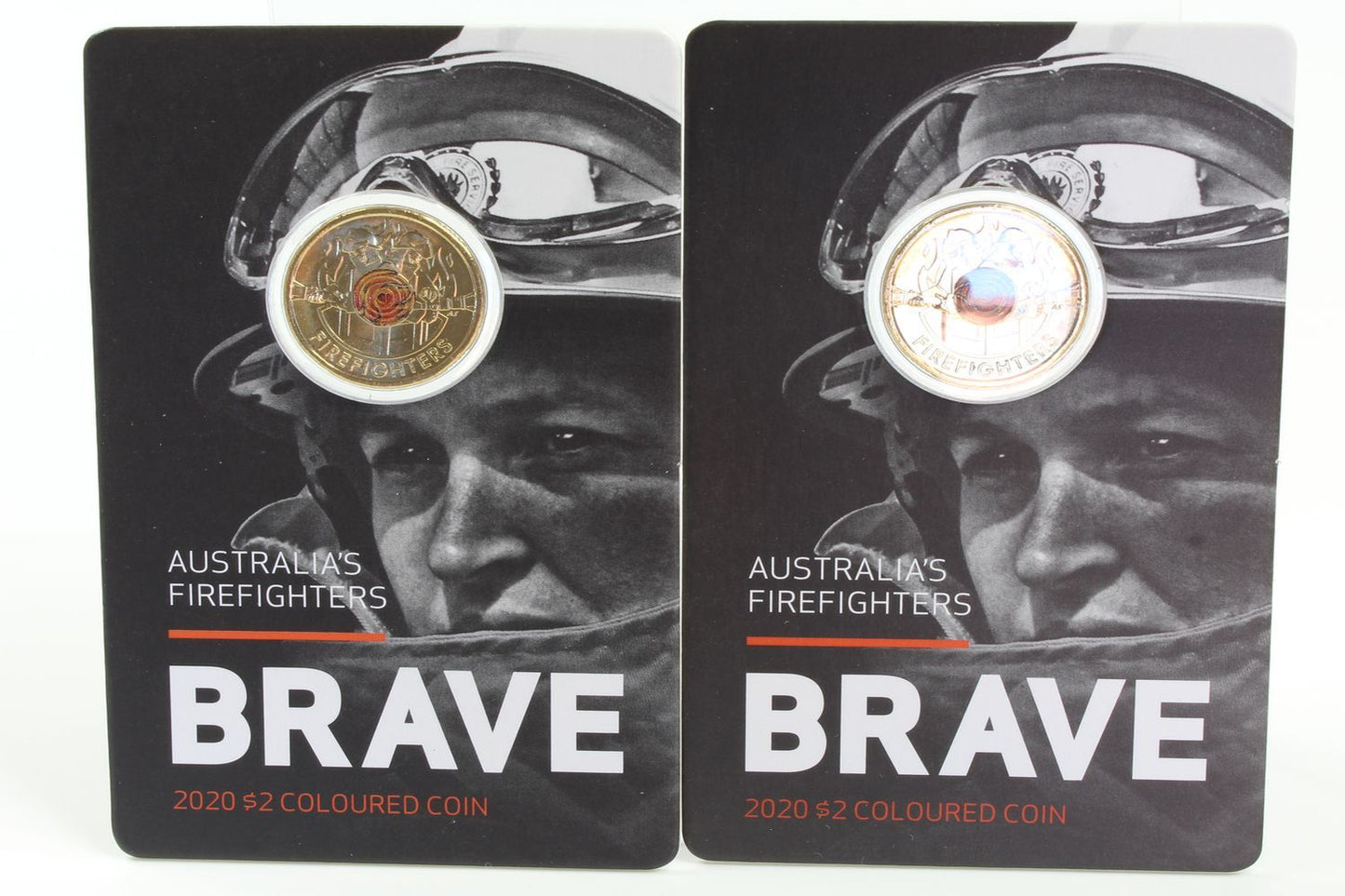 2020 Australia $2 Firefighters Brave Coloured Coin on Card