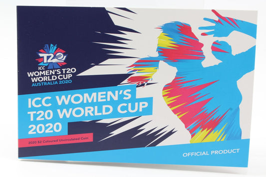 2020 Australia $2 ICC Women's T20 World Cup Coloured UNC Coin On Card X5