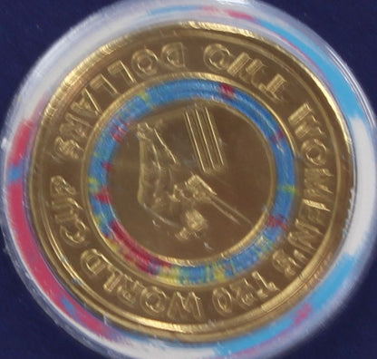2020 Australia $2 ICC Women's T20 World Cup Coloured UNC Coin On Card X5