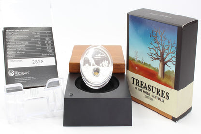 2014 Australia $1 Treasures of The World Gold 1oz Silver Proof Locket Coin