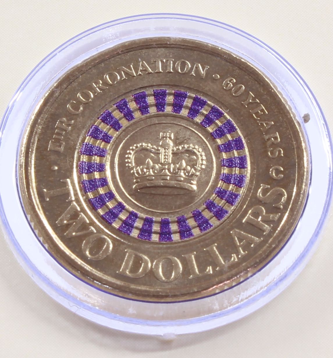 2013 Australia Coronation Queen Elizabeth ll 60th $2 Coin Coloured C On Card