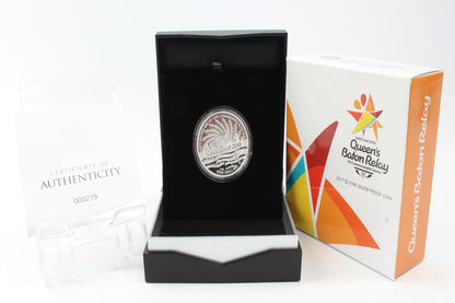 2017 Australia $5 Queen's Baton Relay Games 1 Oz Silver Proof Coin