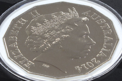 2014 Australia 50Cent 50 Anniversary of AIATSIS Coloured UNC Coin