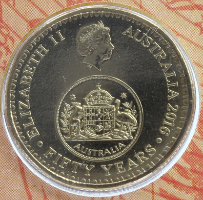 2016 Australia 50 Years Decimal Currency $1 Coin PNC