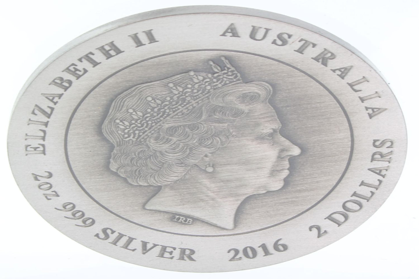 2016 Australia $2 Kangaroo 2 Oz Silver Antiqued Coin
