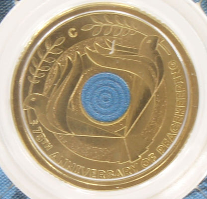 2022 Australia $2 "C" Mintmark 75th Peacekeeping Coloured UNC Coin On Card