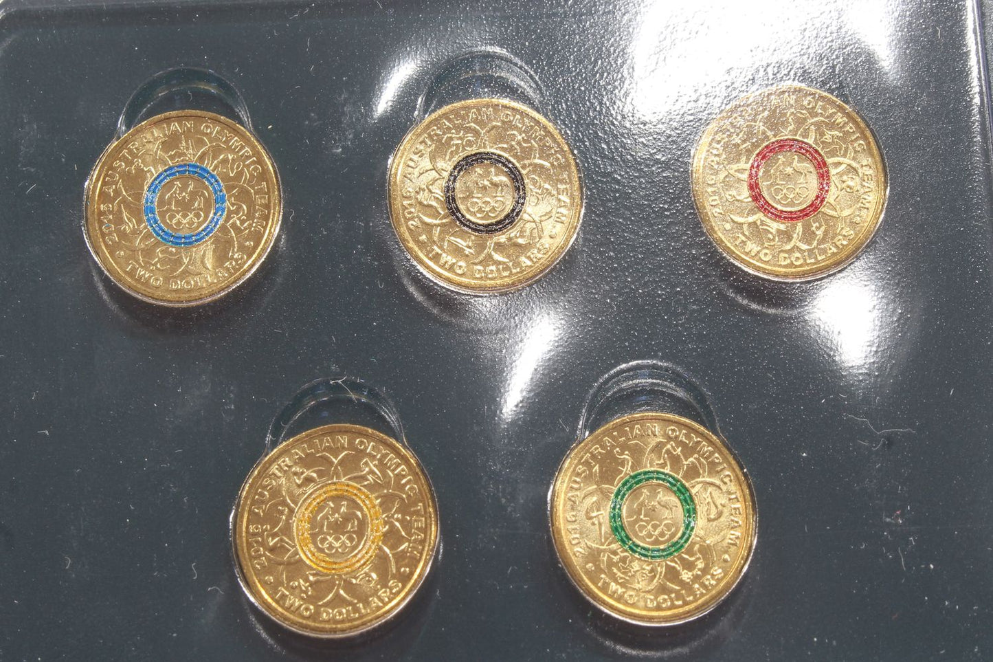 2016 Australia $2 Olympic Team Coloured UNC Coin Collection