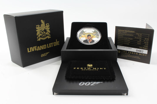 2023 Tuvalu $1 James Bond Live And Let Die 1 Oz Silver Proof Coloured Coin
