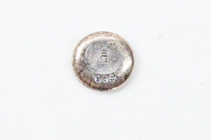 1.2 Oz .999 Silver Hong Kong Lee Cheong Poured Button Rare