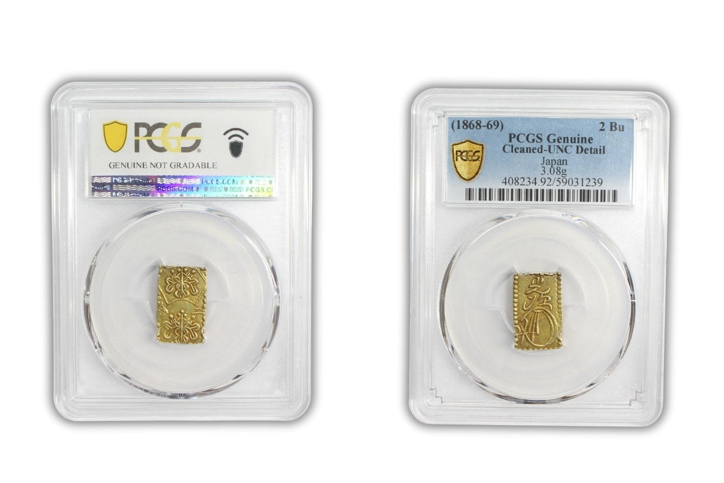 1868-69 Japan 2 BU 3.08g Gold PCGS UNC Details
