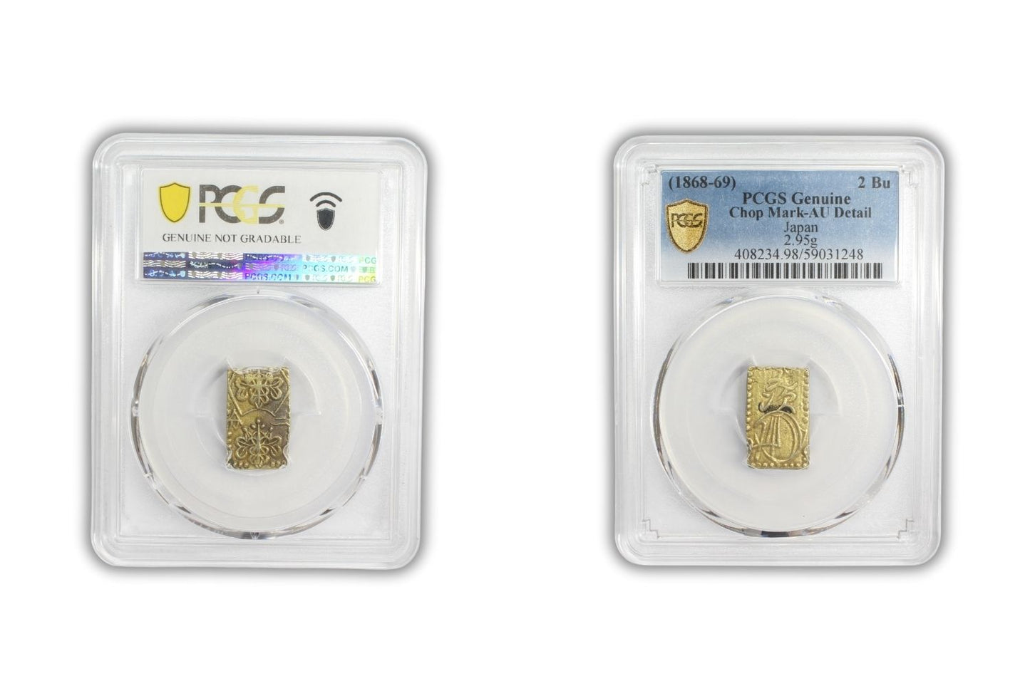 1868-69 Japan 2 BU 2.95g Gold Coin PCGS AU Details - CHOPMARKS